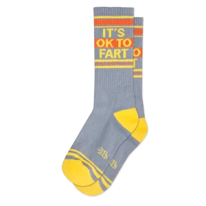 IT'S OK TO FART Ribbed Gym Socks